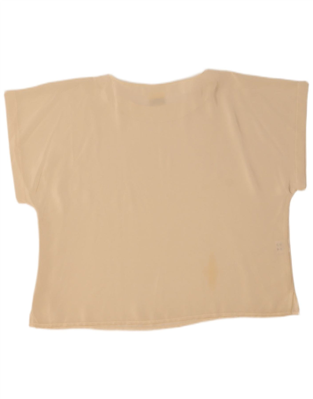 T-shirt vintage da donna Top UK 22 2XL poliestere bianco sporco