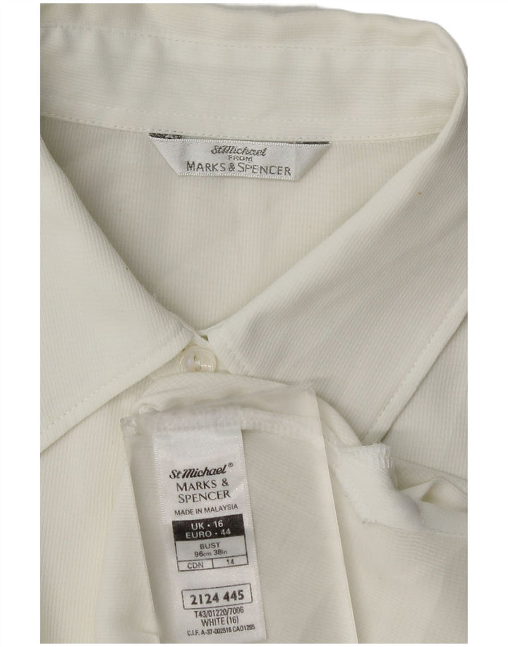 Camicetta senza maniche da donna Marks & Spencer UK 16 Large Poliestere bianco