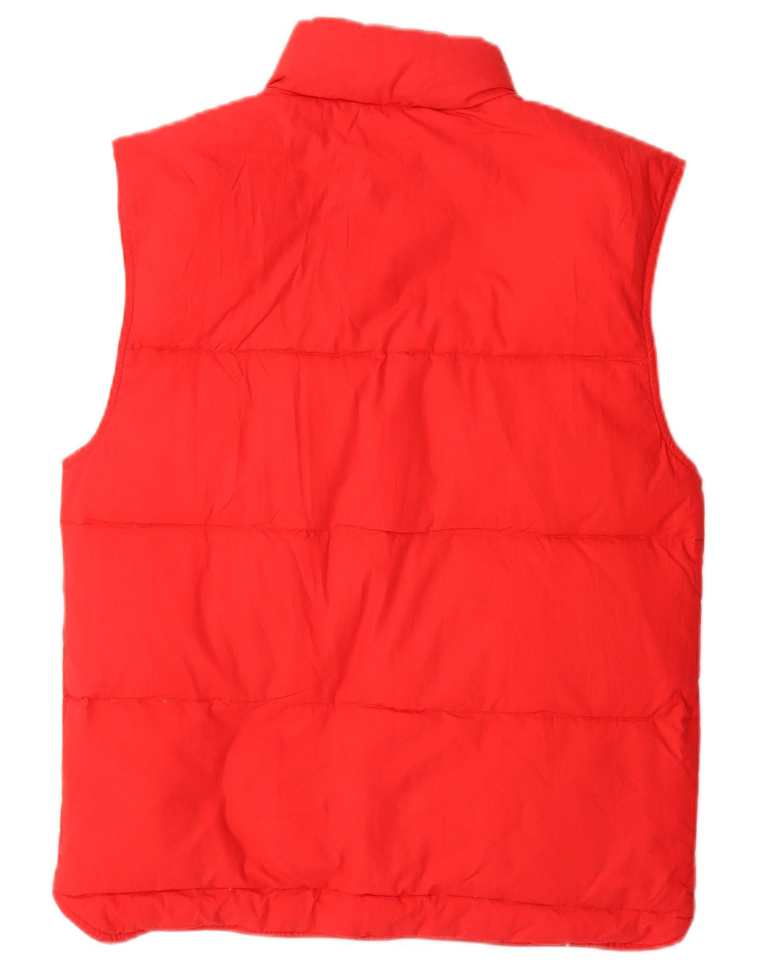 Gilet imbottito reversibile da uomo vintage UK 38 cotone rosso medio