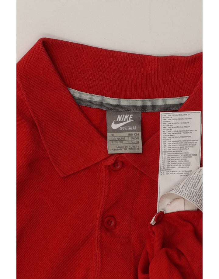 Polo NIKE da uomo UK 45/47 XL rosso cotone