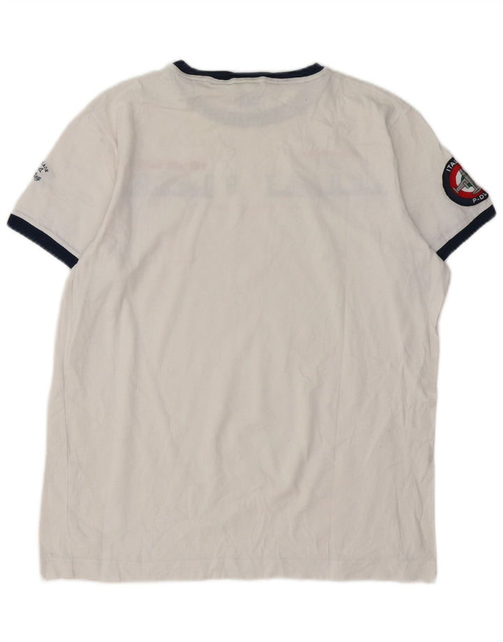 T-shirt grafica da uomo Paul & Shark grande bianca