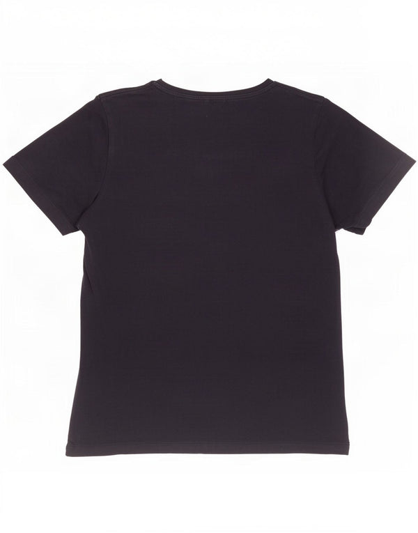 T-shirt grafica da donna Tommy Hilfiger Top UK 10 Small Blu Navy Cotone