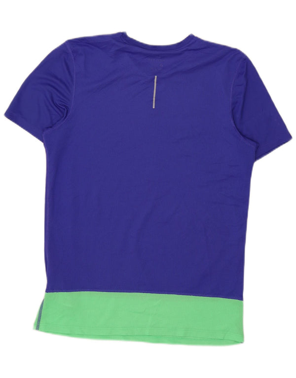 T-shirt da donna Nike Dri Fit Top UK 14 Poliestere color block blu medio