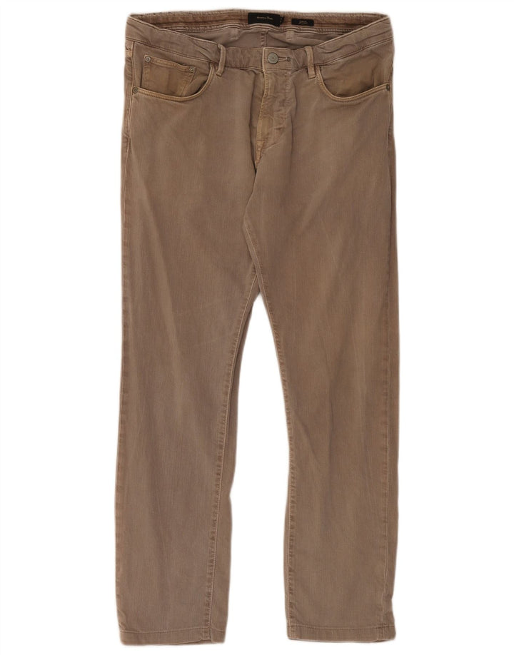 Pantaloni casual slim fit da uomo Massimo Dutti W32 L30 Marrone