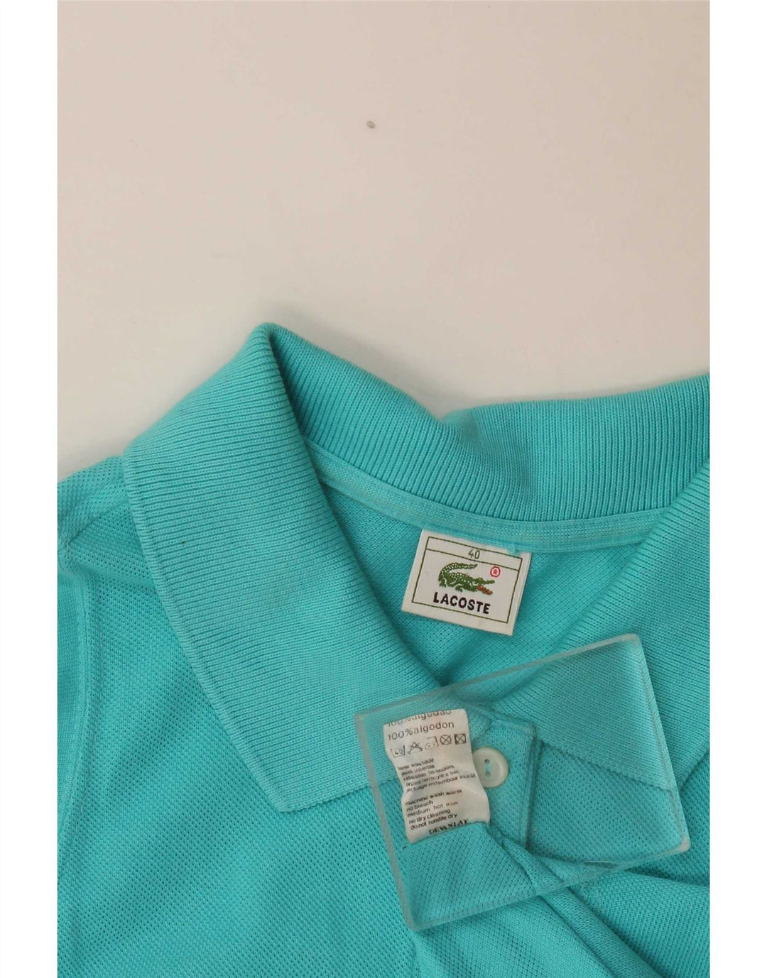 Abito polo senza maniche da donna Lacoste taglia 40 cotone turchese medio