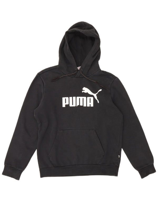Felpa con cappuccio grafica da uomo Puma XS in cotone nero