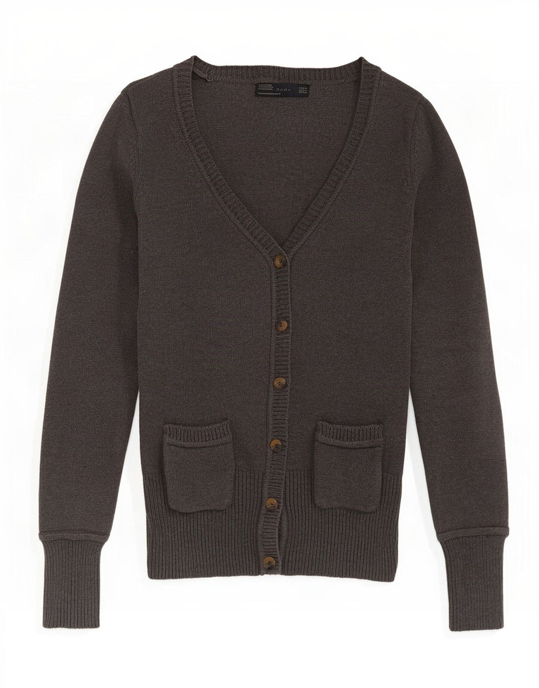 Maglione cardigan da donna Zara UK 12 Cotone grigio medio