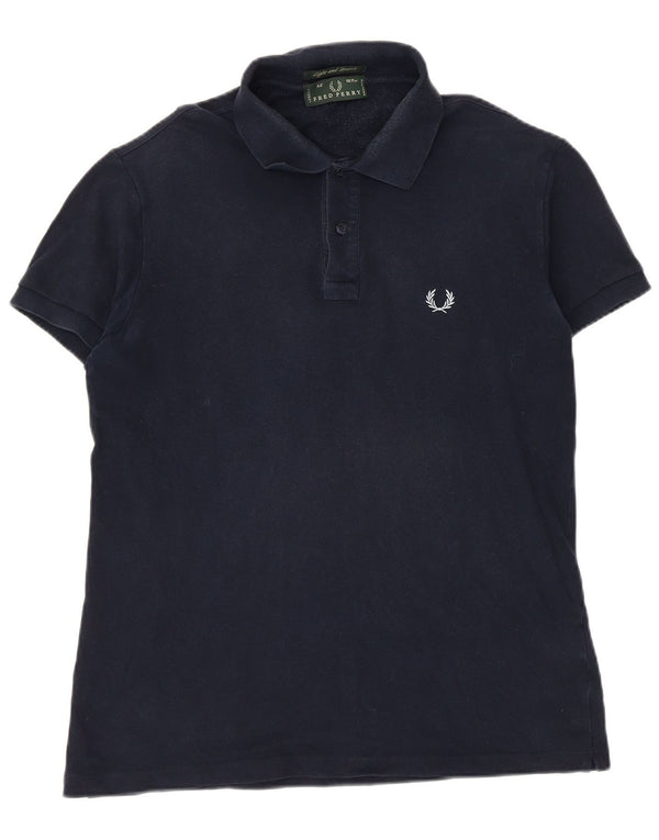 Polo da uomo Fred Perry taglia 42 media in cotone blu navy