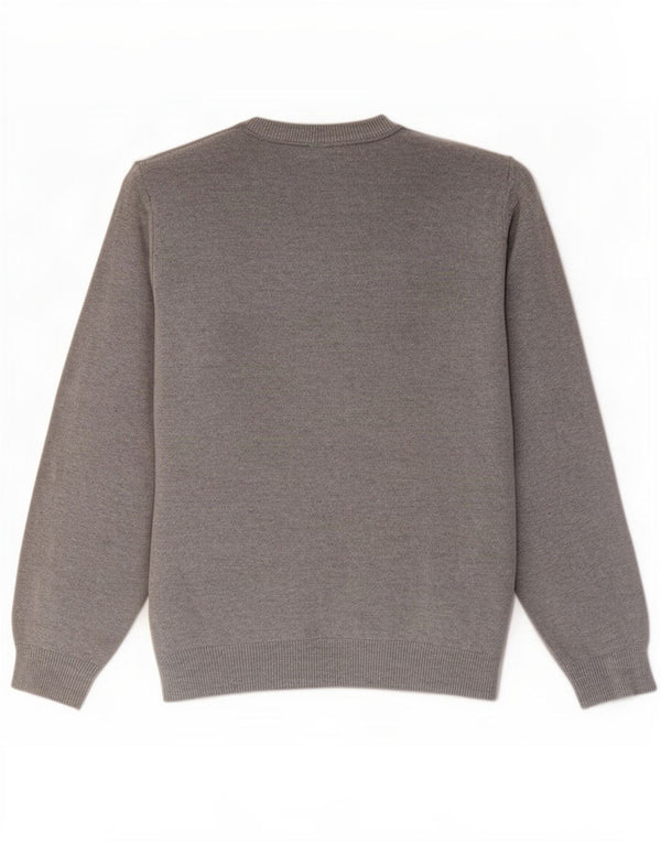 Marks & Spencer Maglione da uomo con scollo a barca grande in cotone grigio