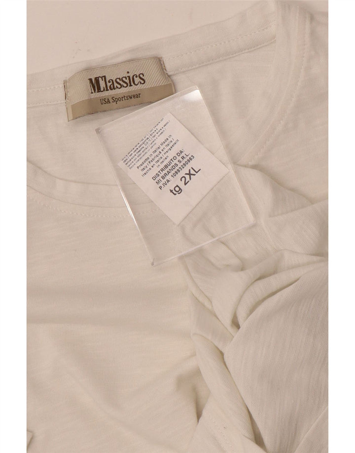 T-shirt da uomo Marlboro Classics Top 2XL cotone bianco