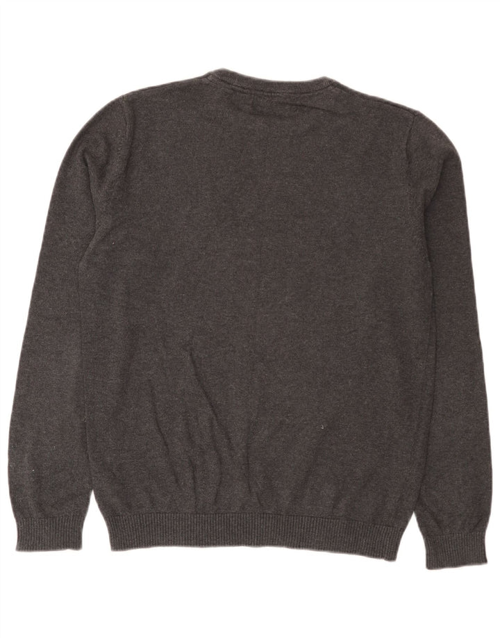 Maglione maglione girocollo da uomo Jack & Jones piccolo cotone grigio