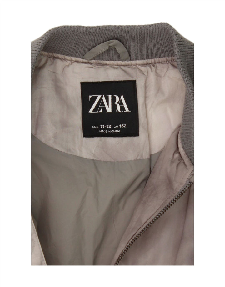 ZARA Boys Bomber Jacket 11-12 Years Grey Tie Dye Polyester Vintage Zara and Second-Hand Zara from Messina Hembry 