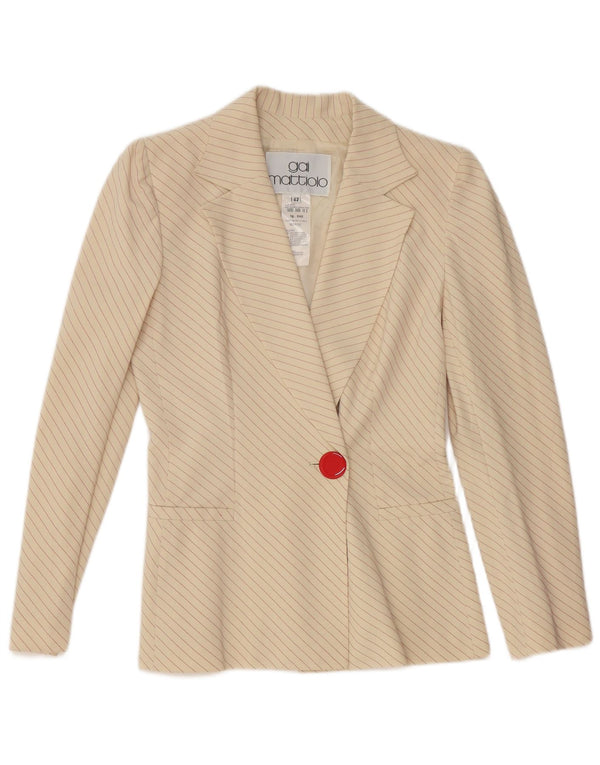 Set gonna 2 pezzi da donna Gai Mattiolo UK 12 medio W28 bianco sporco a righe