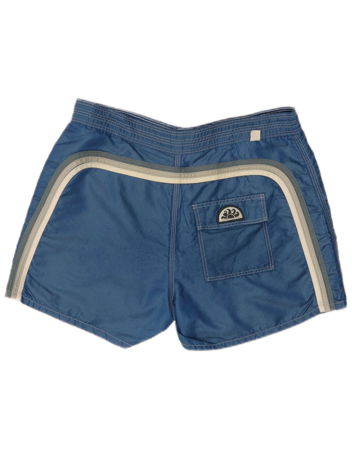 Pantaloncini da bagno da uomo Sundek grandi in nylon blu