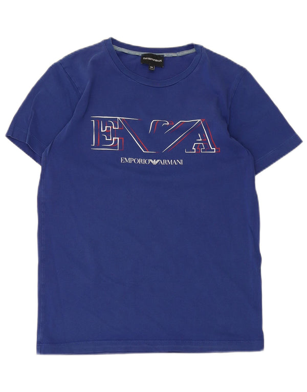 T-shirt grafica per ragazzi Emporio Armani 15-16 anni Blu