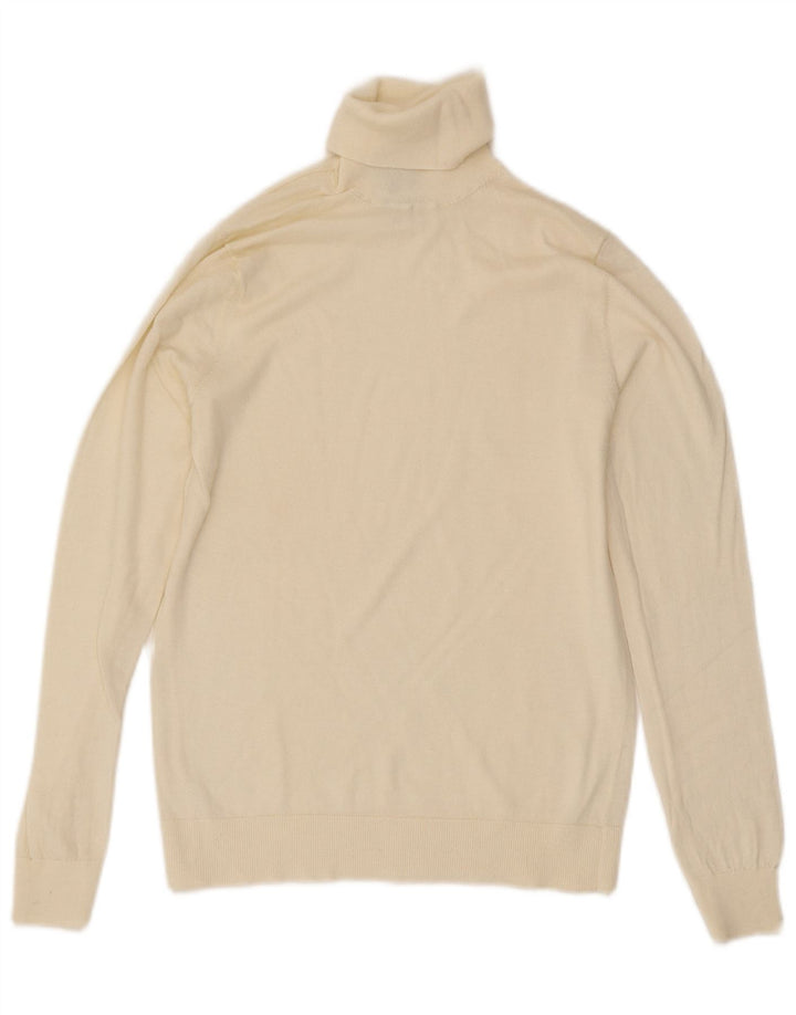 Maglione maglione da donna a collo alto Massimo Dutti UK 12 medio bianco sporco