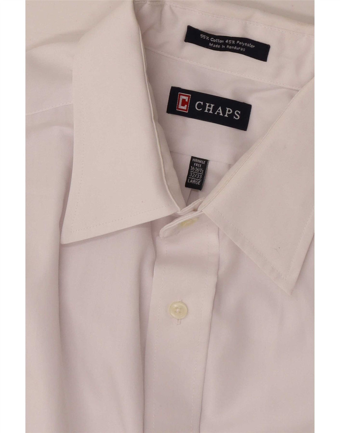 Camicia da uomo Chaps taglia 16 1/2 grande cotone bianco