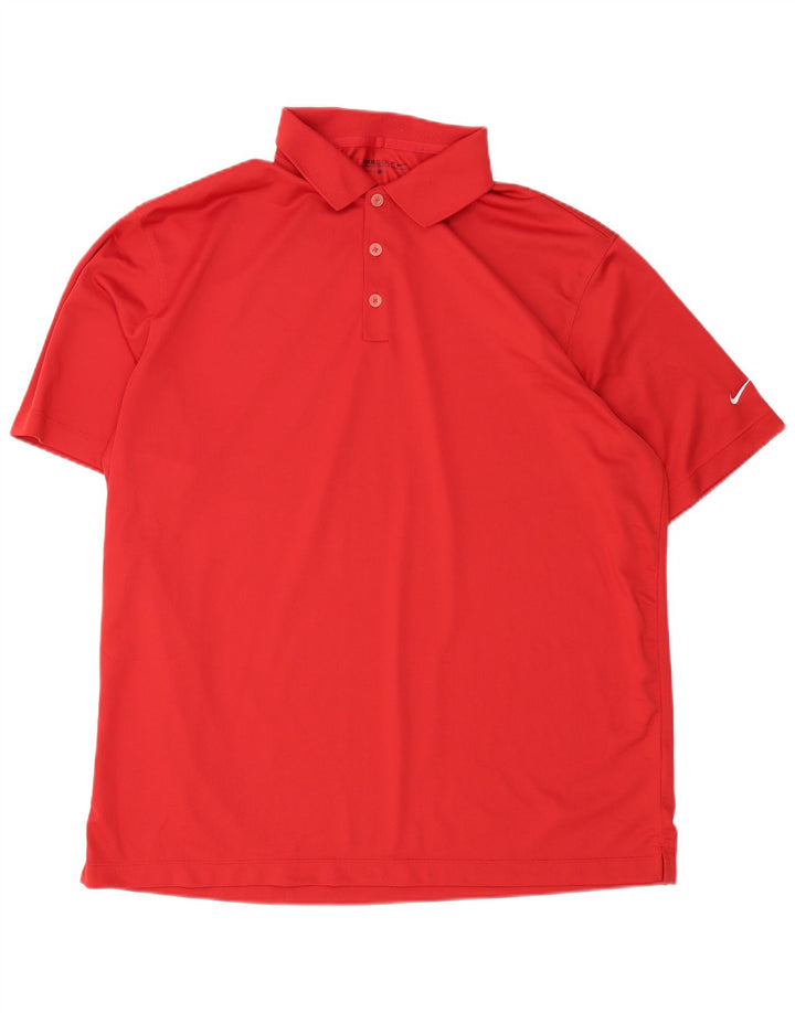 Polo Nike da uomo Dri Fit XL rossa in poliestere