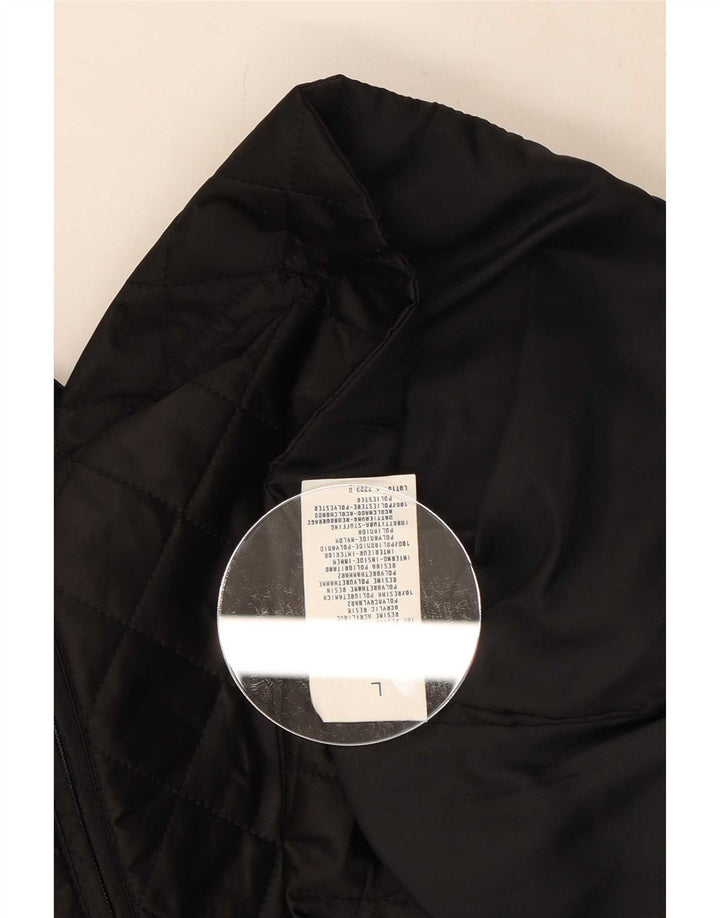 Gilet trapuntato da donna Benetton UK 16 Large Nero in poliammide