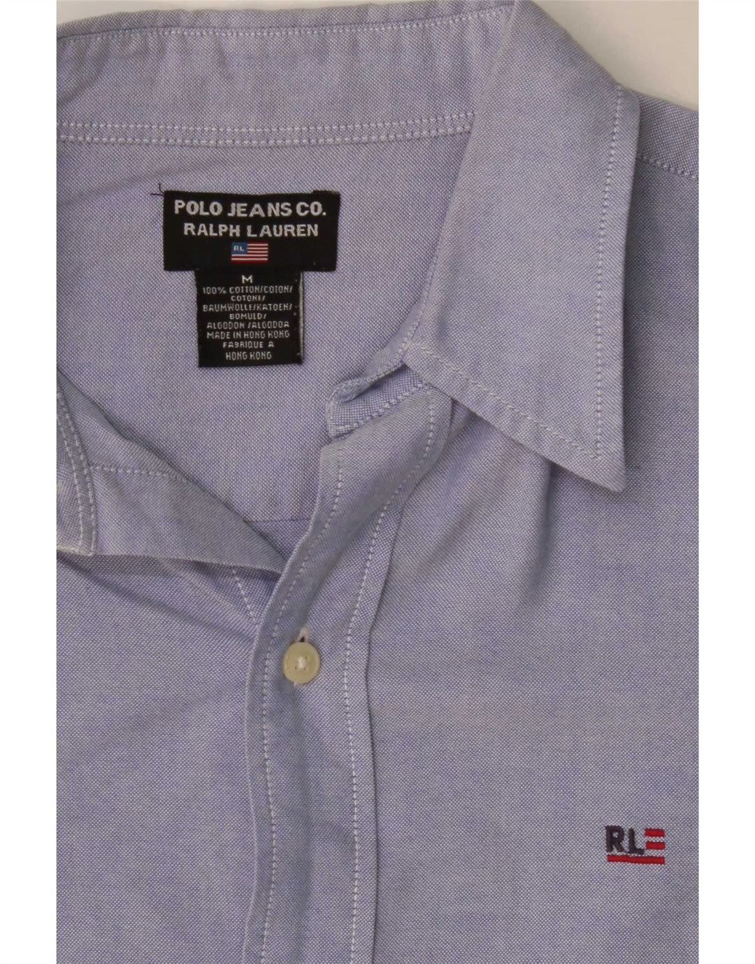 Camicia da uomo Ralph Lauren classica in cotone blu medio