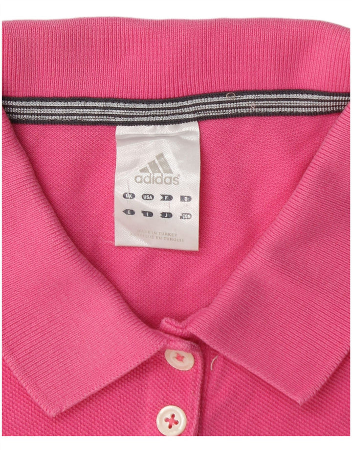 Polo Adidas da donna UK 12 cotone rosa medio