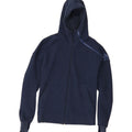 ADIDAS Mens Graphic Zip Hoodie Sweater Small Navy Blue Vintage Adidas and Second-Hand Adidas from Messina Hembry 