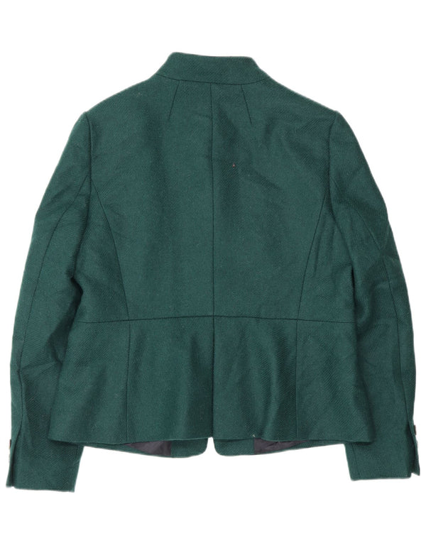 Giacca blazer a 5 bottoni da donna Hobbs UK 14 grande lana verde