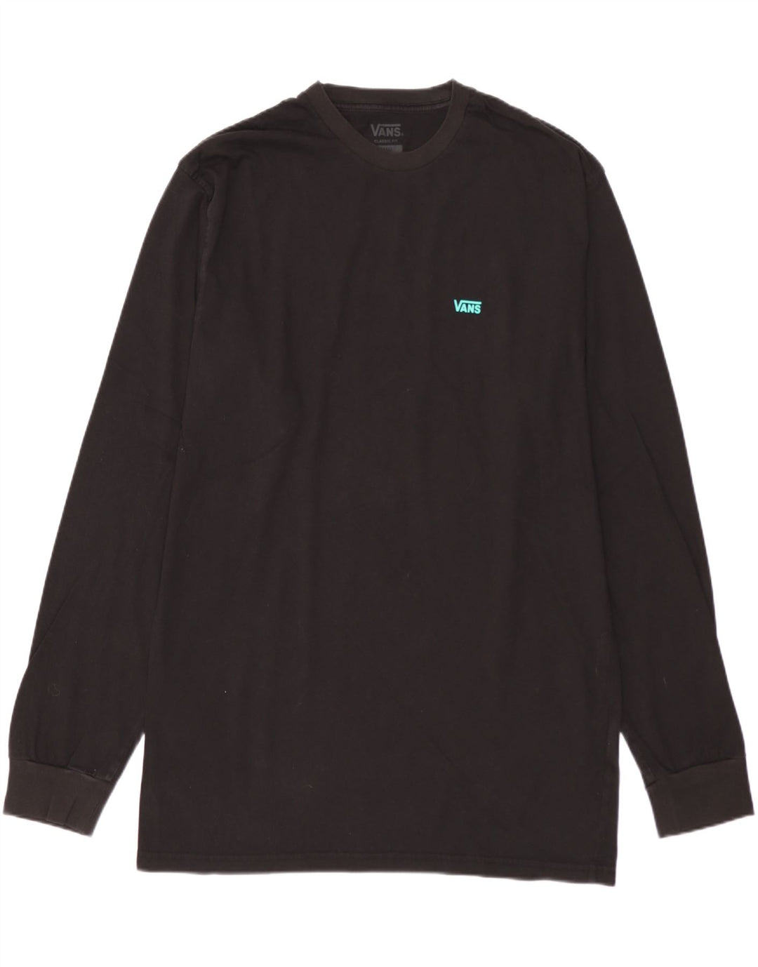 VANS Top da uomo con vestibilità classica, manica lunga, grande, cotone nero