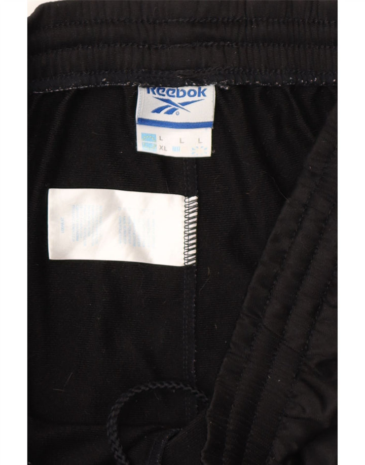 REEBOK Mens Tracksuit Trousers Large  Black Polyester Vintage Reebok and Second-Hand Reebok from Messina Hembry 