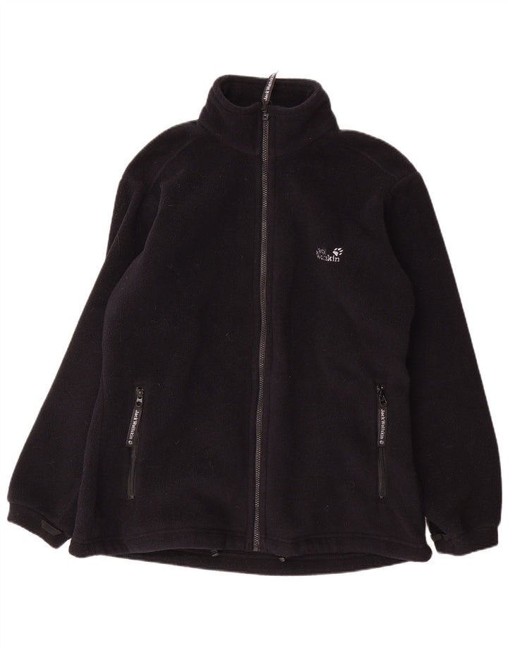 Giacca in pile foderata da donna Jack Wolfskin UK 18/20 XL poliestere nero