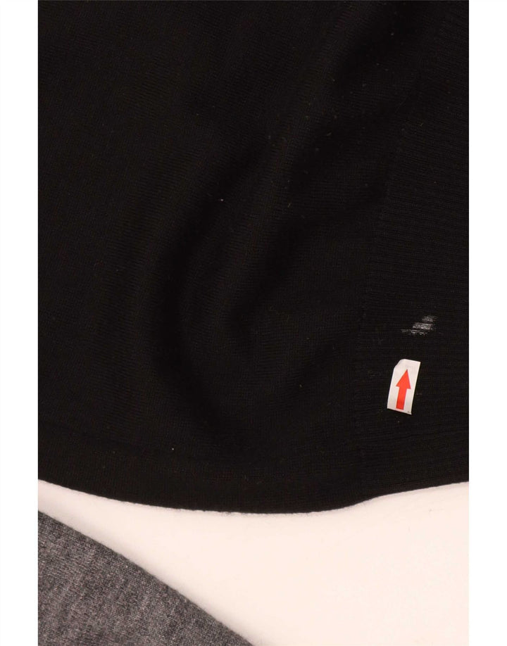 Iceberg Maglione girocollo da uomo girocollo in lana color block medio nero