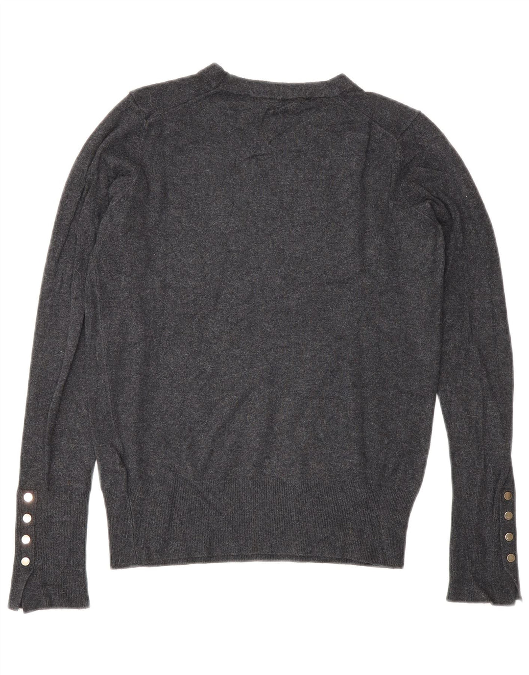 Maglione maglione girocollo da donna Zara UK 10 piccolo in viscosa grigia