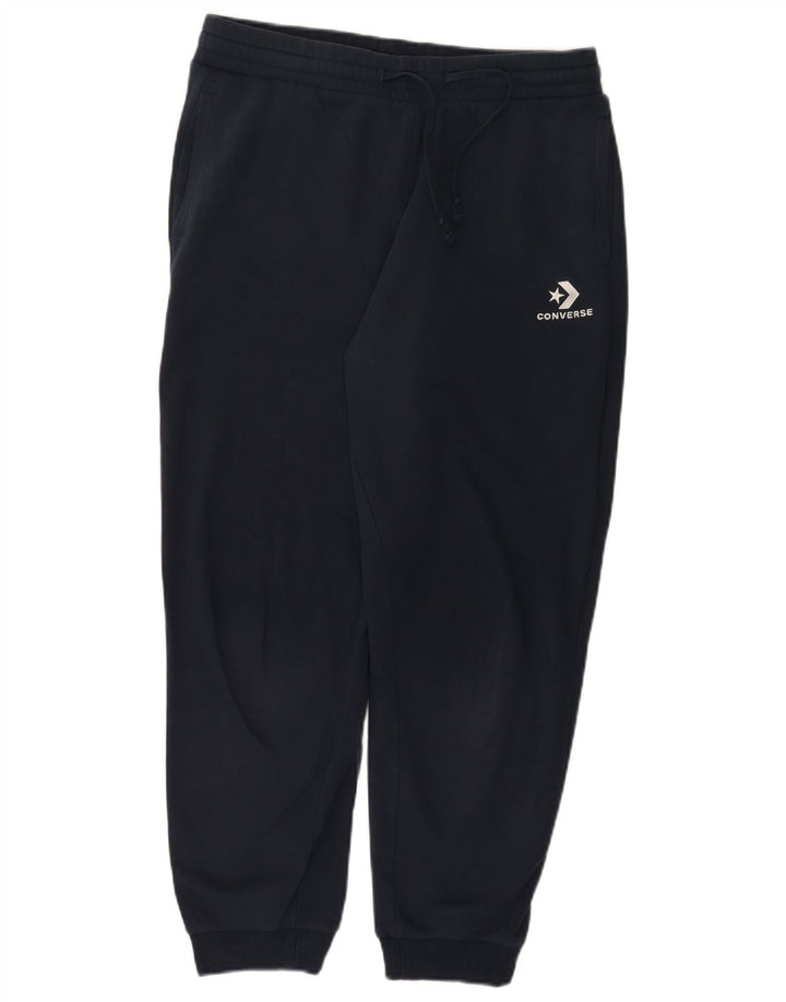 Converse Pantaloni da tuta da uomo Joggers medi in cotone blu navy