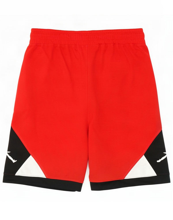 Jordan Mens Dri Fit Graphic Sport Shorts Small Red Colourblock Polyester