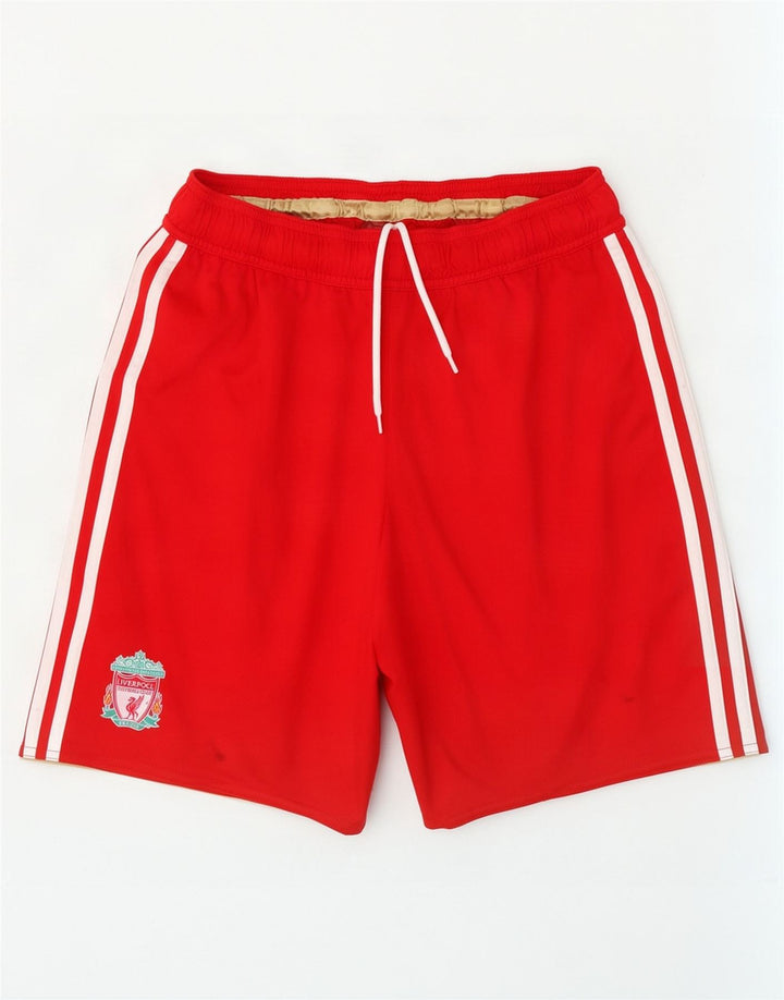Pantaloncini sportivi Adidas da uomo Liverpool piccoli in poliestere rosso