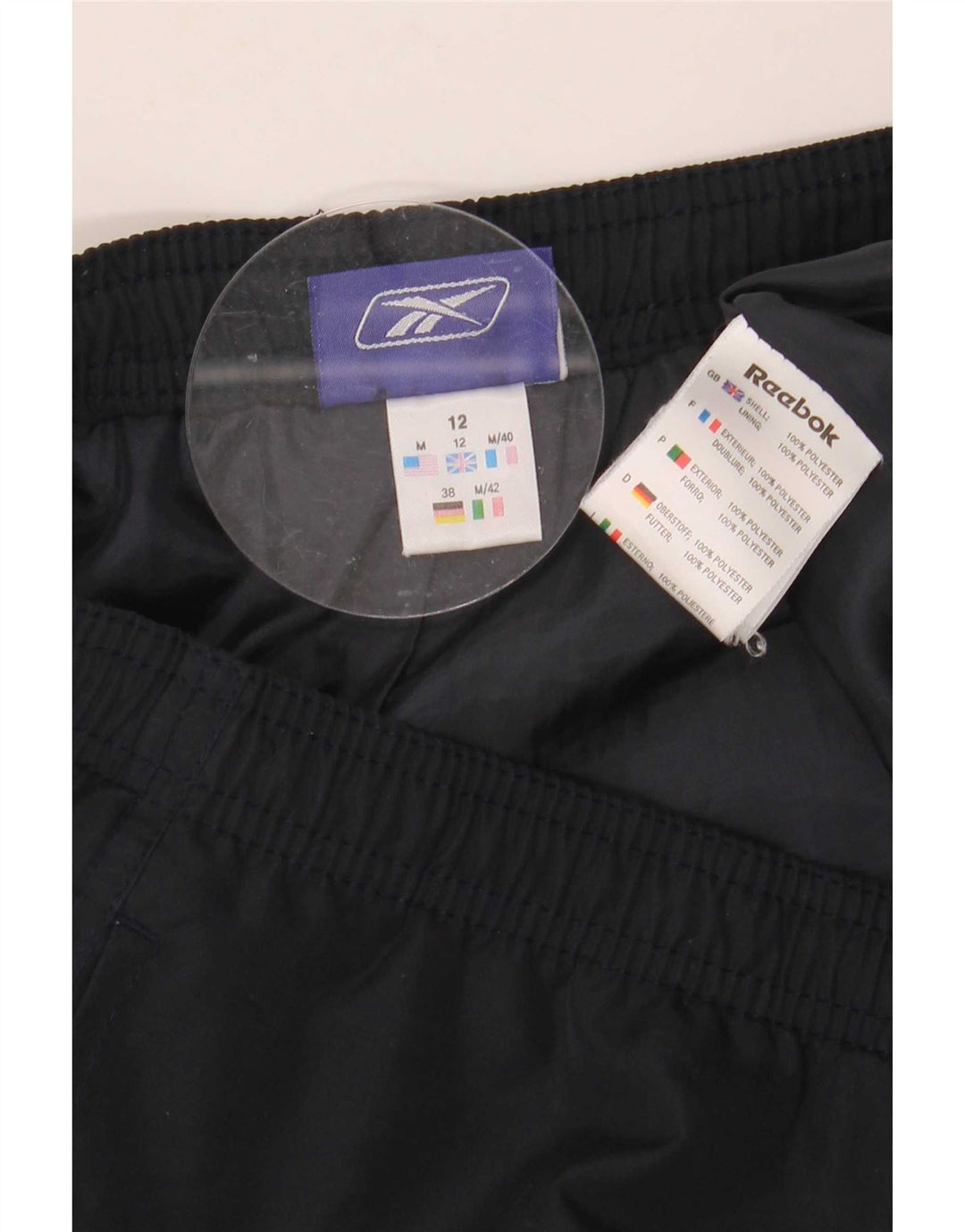 Reebok Donna UK 12 Medium Navy Blu Poliestere