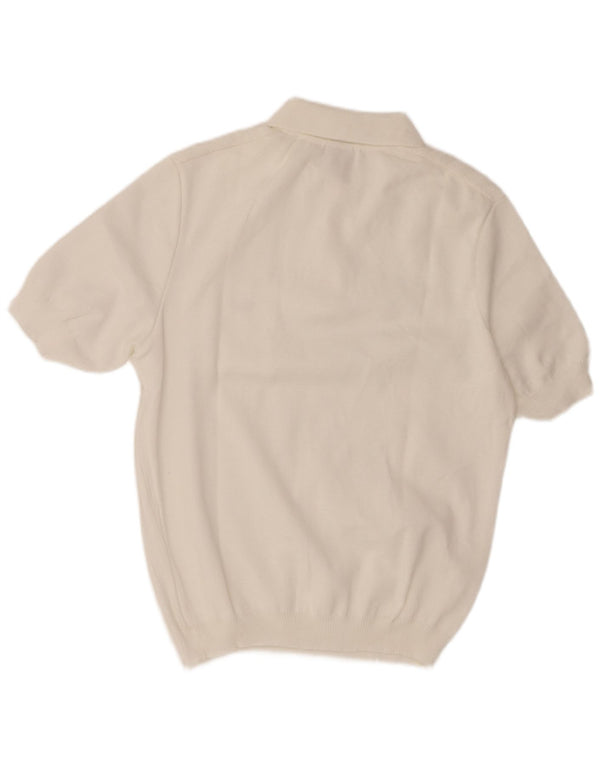 Polo vintage da uomo IT 52 grande bianca