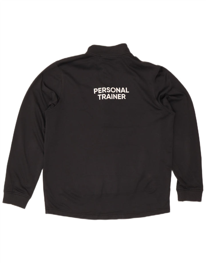 Felpa con collo con zip grafica Under Armour da uomo Cold Gear, maglione medio nero