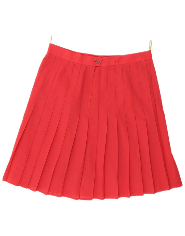 Gonna a pieghe vintage da donna XL W36 Rosa
