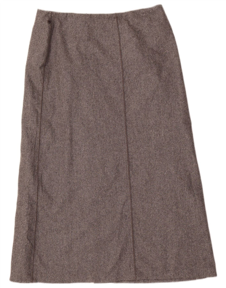 Gonna a trapezio da donna Marks & Spencer UK 16 grande W32 lana grigia
