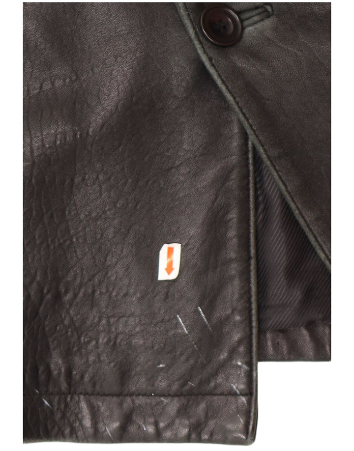Cappotto in pelle da uomo SUMMIT UK 42 XL Pelle nera