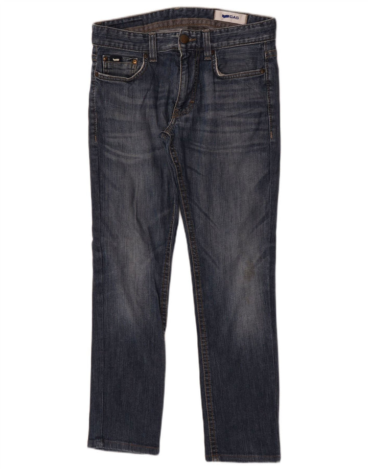 Jeans dritti da uomo Gas W31 L28 cotone blu navy