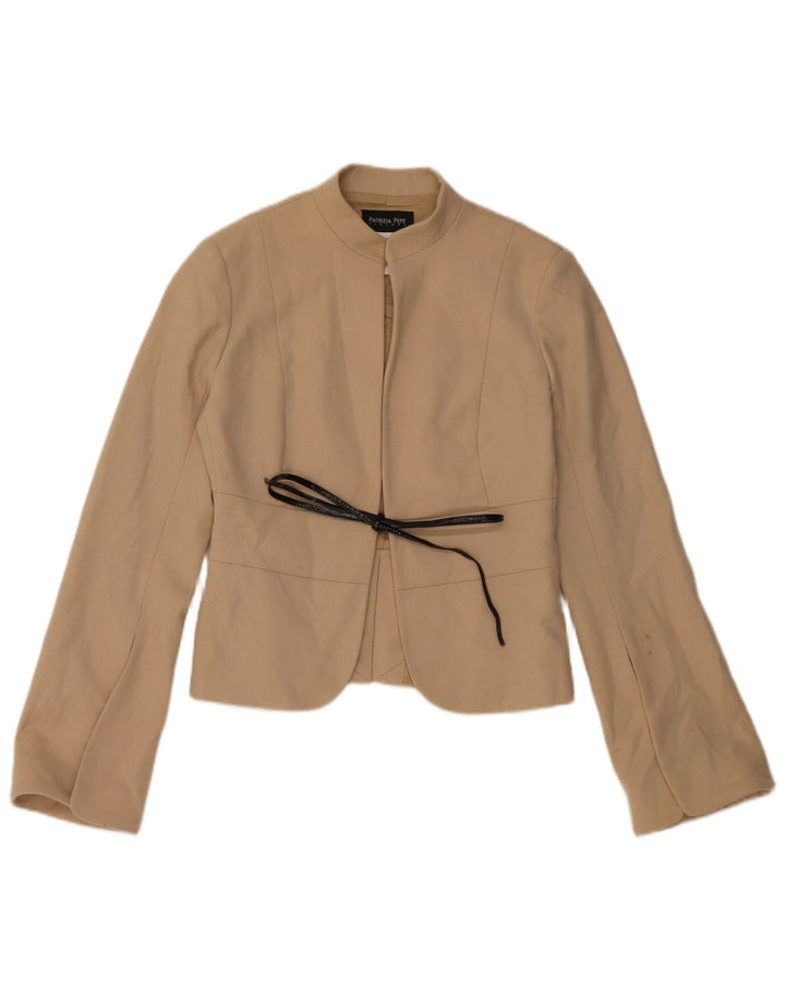 PATRIZIA PEPE Giacca Blazer Donna IT 40 Small Beige Lana