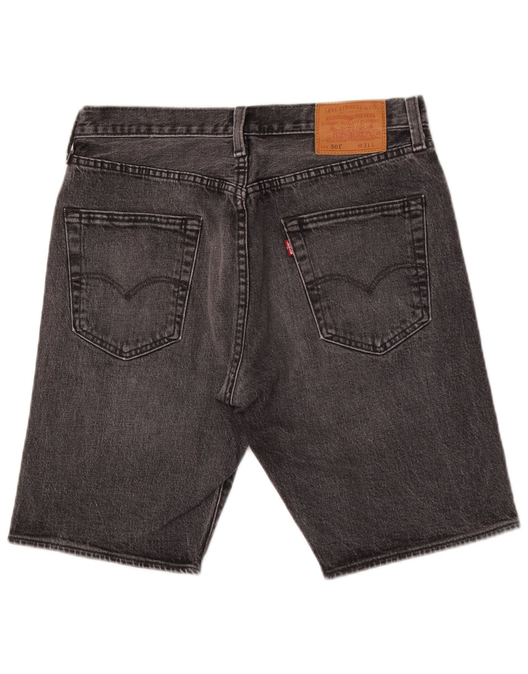 Pantaloncini di jeans Levi's 501 da uomo W31 in cotone grigio medio