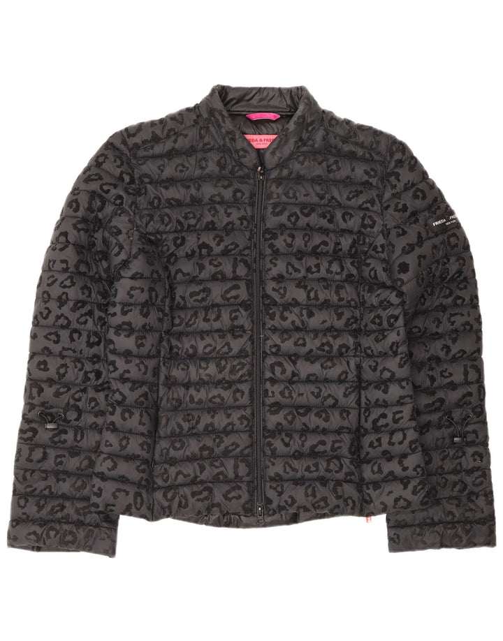 Giacca imbottita da donna FRIEDA & FREDDIES EU 40 grigio medio stampa animalier