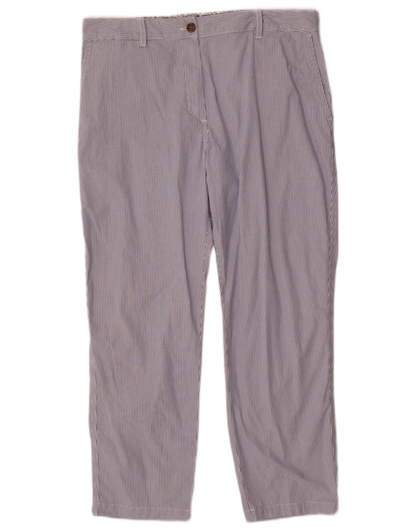 Pantaloni chino da donna Marks & Spencer UK 14 Large W34 L26 Gessato blu