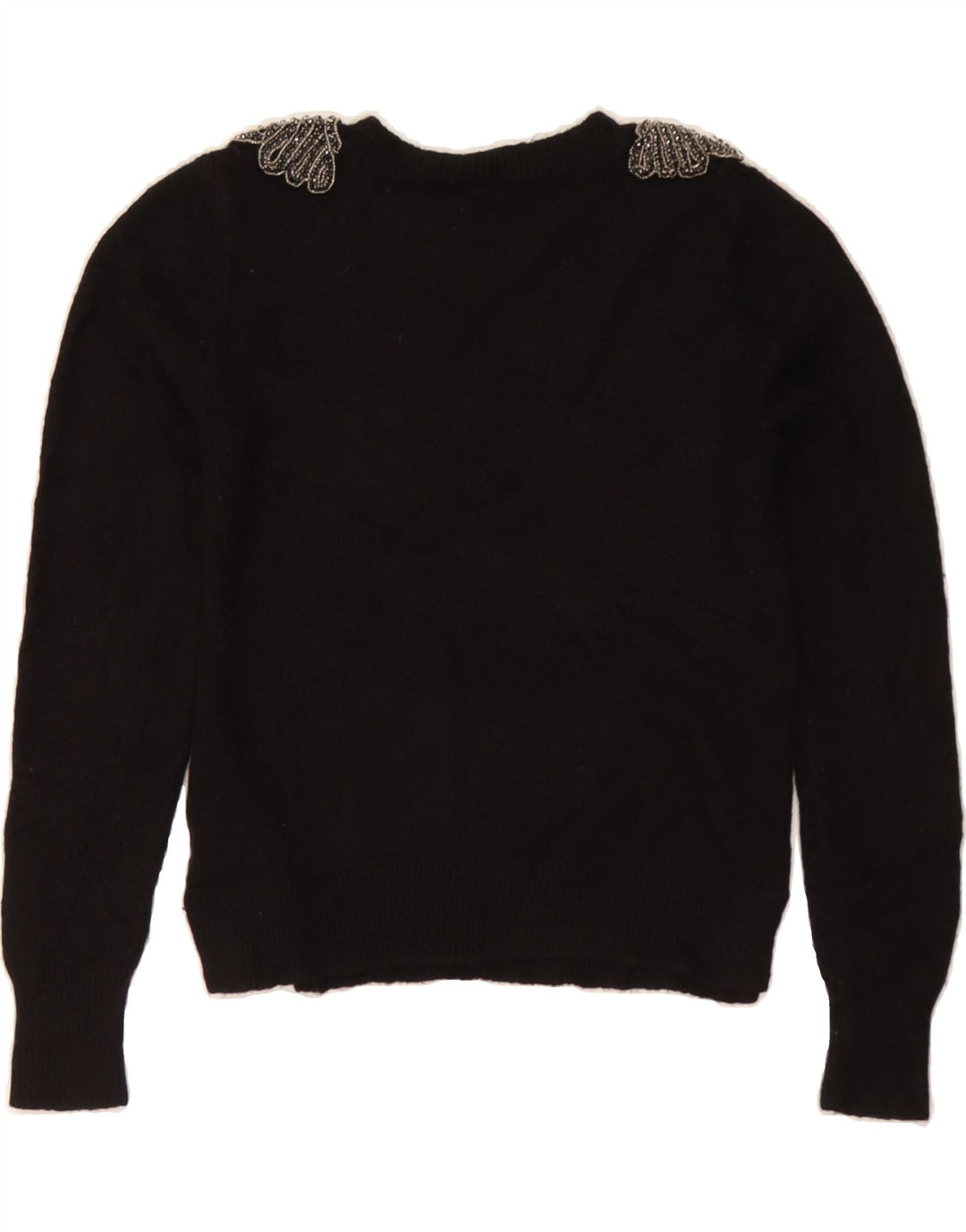 OASIS Womens Crew Neck Jumper Sweater UK 12 Medium Black Polyacrylic Vintage Oasis and Second-Hand Oasis from Messina Hembry 