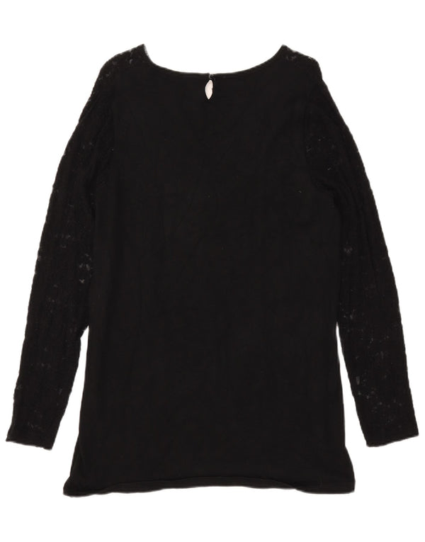 Maglione maglione girocollo da donna Marks & Spencer UK 12 medio nero