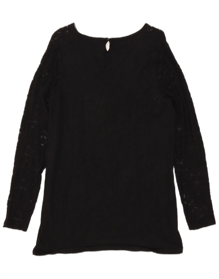 Maglione maglione girocollo da donna Marks & Spencer UK 12 medio nero