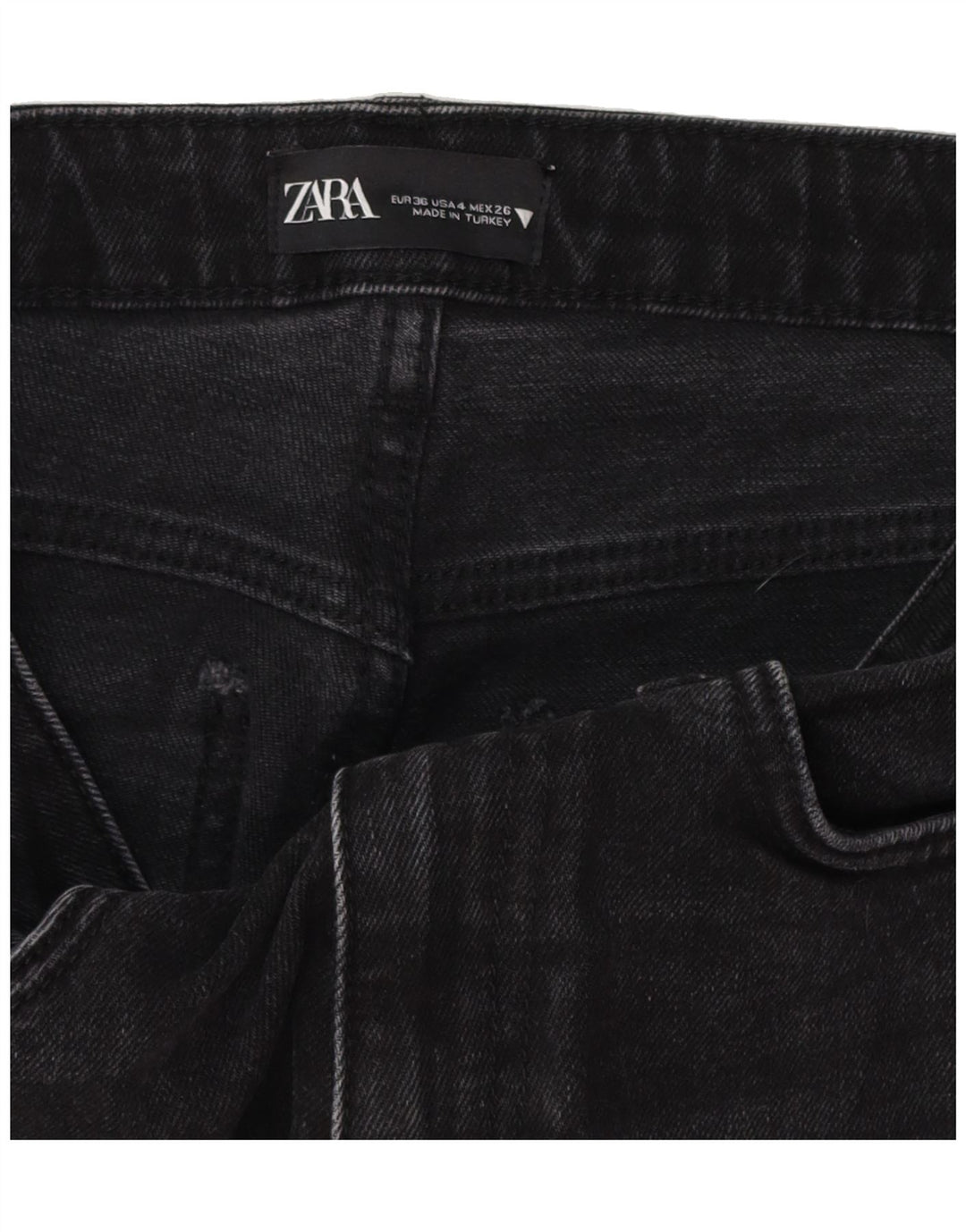 ZARA Womens Straight Jeans EU 36 XS W26 L23 Black Vintage Zara and Second-Hand Zara from Messina Hembry 